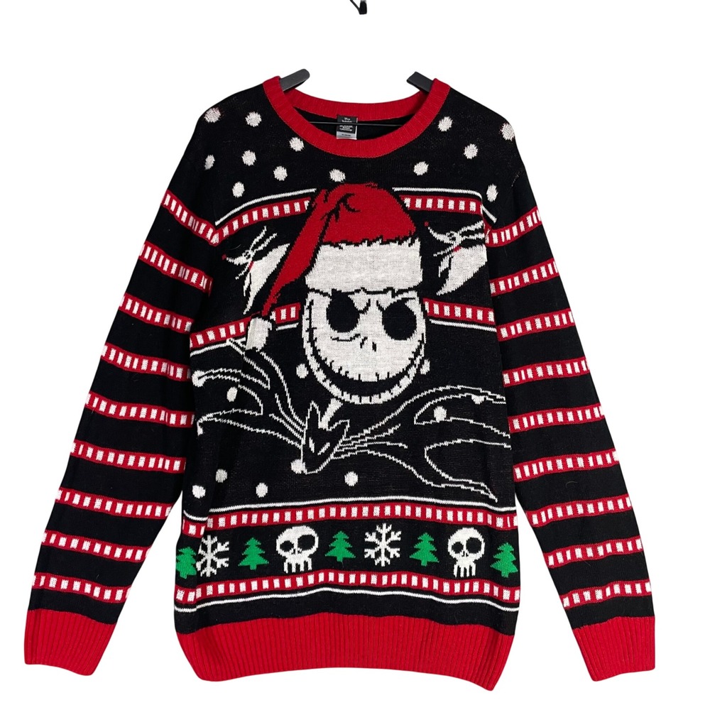 Disney Nightmare Before Christmas Jack Skellington Sweater Men's XL Christmas